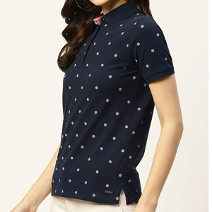Camiseta Polo Sublimada de Manga Corta para Mujer, 100% Poliéster, Alta Calidad, Diseños Recientes, OEM 2026 - Product Image 4