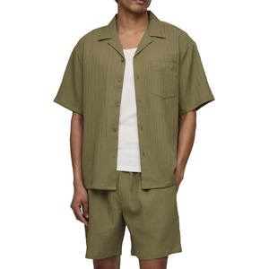 Conjunto de Verano Informal Transpirable de Alta Calidad para Hombre, Conjunto de Pantalones Cortos de Poliéster/Algodón Duradero - Product Image 1