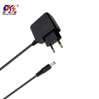 Adaptador de enchufe de pared negro blanco 30V 0.6A 18W enchufe de la UE 5,5*2,5mm/5,5*2,1mm conector de CC adaptador de corriente de conmutación para decodificador