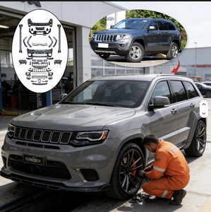 Kit de Carrocería para <span class=keywords><strong>Jeep</strong></span> <span class=keywords><strong>Grand</strong></span> <span class=keywords><strong>Cherokee</strong></span> 2011-2013 al Estilo <span class=keywords><strong>SRT</strong></span>-8 <span class=keywords><strong>2021</strong></span>, Accesorios con Faros LED, Parachoques, Rejilla, Directo de Fábrica - Product Image 5