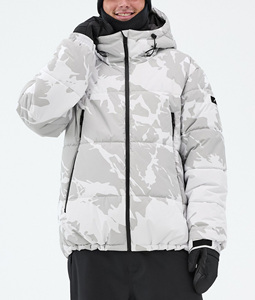 Veste de ski et snowboard matelassée camouflage gris 2026, imperméable, respirante, coupe-vent, isolée, pour l'hiver, fabrication sur mesure OEM - Product Image 1