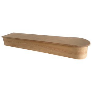 Peldaño de escalera de madera maciza de 48 pulgadas de largo x 10-1/2 pulgadas de ancho x 8 pulgadas de alto, diseño minimalista para escalera o balcón, hecho en Vietnam. - Product Image 3