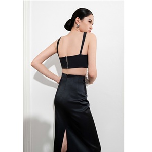 Falda de Oficina para Mujer Más Vendida, Falda Larga de Seda MYRA, Falda Larga de Satén MISSION, Silueta Recta Sólida, Largo Maxi, Faldas Maxi para Mujer - Product Image 6