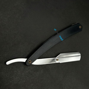 Wholesale High Quality Stainless Steel Barber Razor Custom Logo Professional Use Cut Throat Shaving Barber Razor Plastic Handle - Product Image 5