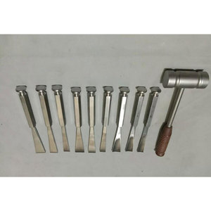 Osteotome, ciseaux à os, manche en fibre, 10 pièces, instrument chirurgical orthopédique, outil de coupe osseuse de précision, réutilisable, qualité médicale - Product Image 2