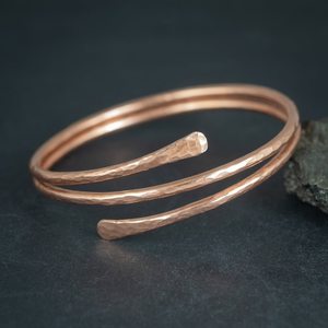 Pure <b>Copper</b> Wrap Bracelet Anxiety Arthritis Healing Handmade Jewelry Dainty Stacking <b>Bangle</b> Gifts For Women - Product Image 1
