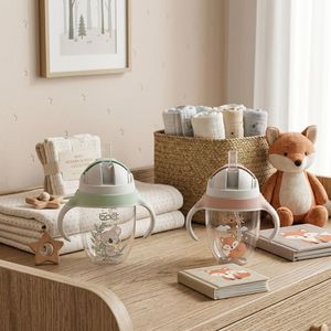 Bouteille d'eau transparente en Tritan pour enfants OEM ODM 260ml 360ml avec couvercle à paille anti-fuite, tasse d'apprentissage, fabricant d'usine au Vietnam - Product Image 2