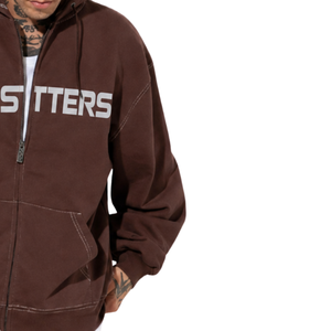 Sweat-shirt à capuche zippé intégral pour homme, coupe oversize, style streetwear, avec poches kangourou, fabrication OEM, broderie, usine - Product Image 5