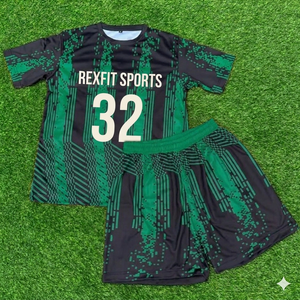 Conjunto de Camiseta y Pantalones Cortos Deportivos REXFIT SPORTS para Hombre, Personalizados con Impresión, Transpirables, para Entrenamiento en Gimnasio, Proveedor OEM - Product Image 4