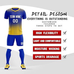 Latest Design 100% <b>Polyester</b> Soccer Uniform New Style Adults' Professional Custom Logo Custom Sizes High Quality Premium Quality - Product Image 2