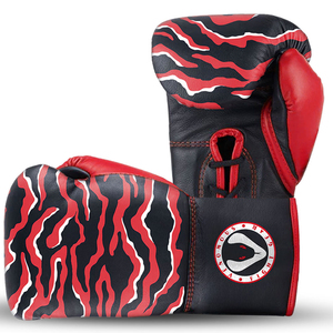 Venomous Custom Red Lace Up Boxing <b>Gloves</b> PU Leather Sparring Training <b>Gloves</b> for Muay Thai Kickboxing MMA - Product Image 5