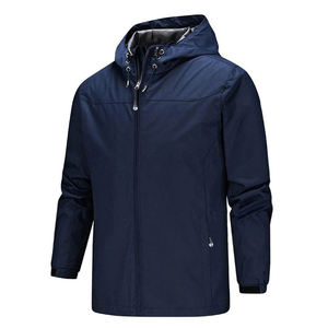 OEM Custom Wholesale Hooded Windbreaker <b>Jacket</b> <b>Men</b> High Quality <b>Thin</b> Winter Zip-Up Front Logo Eco-Friendly Silk Lining Windproof - Product Image 2