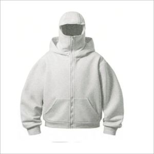 OEM ODM Sweat à capuche zippé surdimensionné en coton 100% brodé de qualité supérieure pour homme, style streetwear, survêtement - Product Image 1