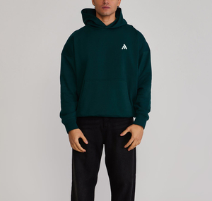 Custom Men's 500 Gsm 100% Cotton Thick Mens Drop Shoulder Hoodie Oversized <b>Hoodies</b> with No <b>String</b> - Product Image 1