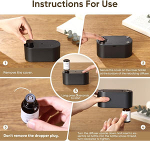 Diffuseur sans eau pour la maison, diffuseur d'huiles essentielles, diffuseur d'aromathérapie, diffuseurs de parfum portables avec 3 modes de diffusion, 160-350 pieds carrés - Product Image 6