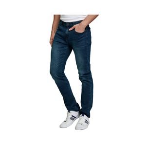 <b>Men</b> Straight Fit Denim Pants Soft 100% Cotton Casual Everyday Blue <b>Jeans</b> Classic Comfortable Durable OEM Factory Wholesale - Product Image 1