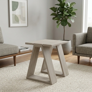 <b>Grey</b> Color Teak Wood <b>Stool</b> Decorative Wooden Plank <b>Stool</b> for Patio Living Room Home Furniture - Product Image 5