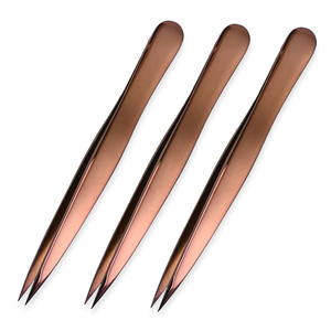 Pinzas Profesionales para Cejas de Acero Inoxidable con Punta Fina para Vellos Encarnados - Mango Ecológico y Cómodo, Duradero - Product Image 4