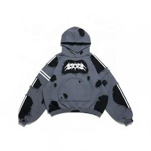 บริการ OEM คุณภาพสูง เสื้อฮู้ดดี้ผู้ชายสำหรับฤดูหนาว ระบายอากาศได้ดี ดีไซน์เท่ห์ ลุคสุดชิค ล้างสีแบบแอซิดวอช - Product Image 1