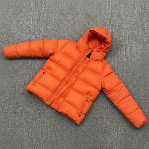 Nueva Chaqueta Acolchada con Capucha para Hombre, Color Naranja, con Estampado de Logotipo de Llama, Cierre de Cremallera Resistente al Viento, Relleno de Poliéster, Informal, para Invierno - Product Image 6
