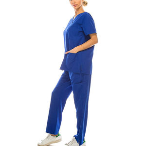 High Quality V Neck Medical Nursing <b>Scrub</b> Uniform Hospital <b>Scrub</b> <b>Set</b> - Product Image 3