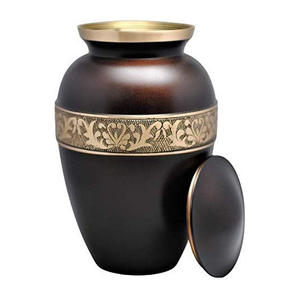 Urne funéraire vintage de luxe en laiton, artisanale, pour cendres, avec couvercle sécurisé - Product Image 4