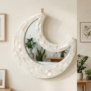 Miroir mural moderne en nacre, décoration murale pour salon, prix avantageux, fabriqué au Vietnam. - Product Image 3