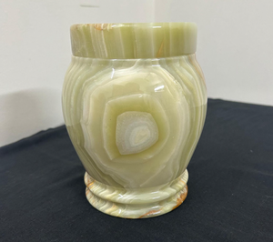 Urne artisanale en onyx vert pour cendres – Élégante urne commémorative en pierre, décoration funéraire, cadeau hommage pour les proches - Product Image 3