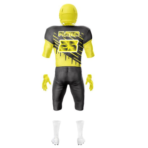 Uniforme de Fútbol Americano Personalizado 100% Poliéster, Cuello en V, Diseño Único, Conjuntos al por Mayor, Tallas Grandes, Ambiente de Equipo Nocturno - Product Image 5