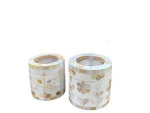 Quemador de Incienso Artesanal de Madreperla, Mini Porta Bakhoor Redondo, Difusor de Aromaterapia con Tapa de Seguridad - Product Image 1