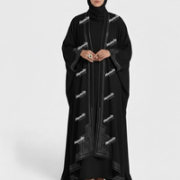 Nueva Llegada, Abaya de Estilo Árabe de Dubái para Mujer, Vestido Musulmán de Manga Larga, Antiarrugas, Transpirable, Elástico en Cuatro Direcciones, Ligero