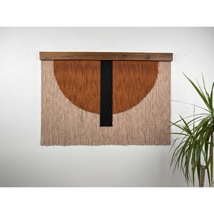 Tapiz Tejido Abstracto Geométrico para Decoración del Hogar, Pieza de Arte para Sala de Estar, Diseño Minimalista para Colgar en la Pared - Product Image 5