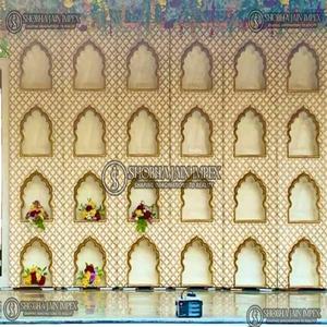 Jhrokha Style Modern Simple Wooden <b>Wedding</b> Stage <b>Frames</b> for Elegant Decorations on Special Days - Product Image 1