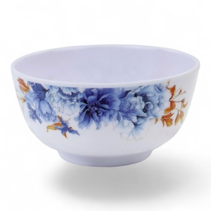 Service de vaisselle en mélamine, 4 assiettes plates, 1 bol, motif personnalisé, design moderne, pigmenté, durable, compatible micro-ondes et lave-vaisselle, pour les fêtes - Product Image 2