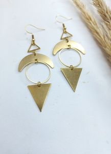 Metal fine <b>cuff</b> <b>Earring</b> Indian Tribal Jewelry Mandala <b>Earring</b> Brass Hoop <b>Earring</b> - Product Image 5