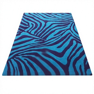 Elegant Modern Rectangle Wool <b>Thick</b> High Pile Latex Printed Pattern Non-Slip Hand Tufted Area Rug for Living Room Wholesalers - Product Image 2