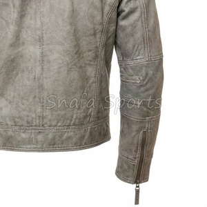 High Quality Men's Leather <b>Jackets</b> Bomber Shearling <b>Sheepskin</b> Winter Coat High Quality <b>Jacket</b> For Men - Product Image 5