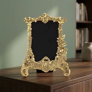 Ba Silver Alloy Brass Antique Rectangle Photo Frame Durable Home Decor - Product Image 5