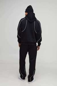 Conjunto Deportivo Oversize para Hombre, Sudadera con Capucha y Pantalones Deportivos Personalizados, Estilo Urbano Hip Hop, Atuendo Casual de Dos Piezas - Product Image 4