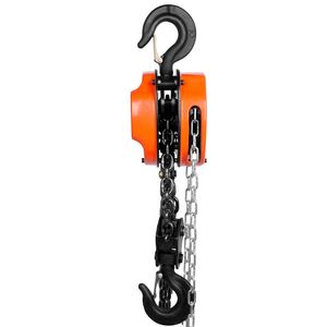 Paranco a Catena Manuale da 2 Tonnellate, Altezza di Sollevamento 10 FT (6m), Capacità 4400 Libbre, Acciaio al Carbonio Zincato G80, Freno a Doppia Zampa, Catena Automatica, Include 1t - Product Image 1