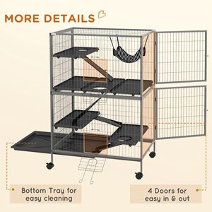 Gabbia di Lusso in Acciaio Inossidabile per Animali Domestici con Motivo Personalizzato per Razze Piccole, Medie e Grandi per Allevamento e Alloggio Interno - Product Image 5