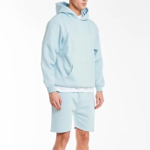 Conjunto Deportivo Unisex de Pantalones Cortos y Sudadera con Capucha, 100% Algodón, Transpirable, de Secado Rápido, con Logotipo Personalizado - Product Image 5