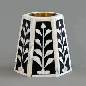 Porte-encens Oud artisanal traditionnel en os incrusté, brûleur de Bakhoor pour la prière, la méditation et la décoration, en marbre - Product Image 4