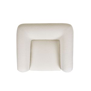 Poltrona Alpine 44'' Sherpa in Bouclé Bianco Avorio, Elegante Sedia per Soggiorno - Product Image 3