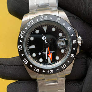 BOJ Plain R.O.L.E.X.43 Hot Seller <b>Black</b> Bezel Stainless Steel Mechanical Automatic Movement Analog Wrist <b>Watch</b> Low Price Hot - Product Image 1