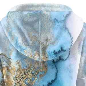 Sudadera con Capucha de Bloques de Color Creativos, Material Ligero y Suave, Estilo Moderno y a la Moda para Uso Diario Chic, Sudadera de Verano para Mujer - Product Image 6