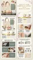 Ensemble cadeau d'entreprise personnalisé, sac fourre-tout en toile écologique, carnet, stylo, boîte à ruban, kit promotionnel VIP pour la fête des mères