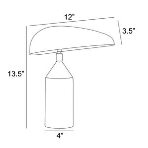 Lampe de table contemporaine en laiton avec abat-jour en verre, élégante lampe de bureau moderne - Product Image 3