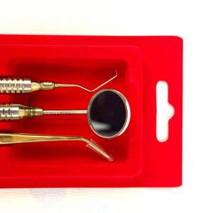 Juego de 3 piezas de acero inoxidable para examen dental, certificado CE, kit básico de diagnóstico con espejo, sonda y pinzas, venta al por mayor de fábrica - Product Image 3