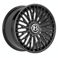 Nuevas llantas ligeras de aleación Bentley Flow Formed, cóncavas, multirradio, plateadas mecanizadas, de 19-24 pulgadas y 25 mm.
